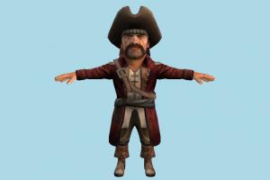 Pirate pirate, sailor, cartoon, toony, man, male, people, human, character, chibi