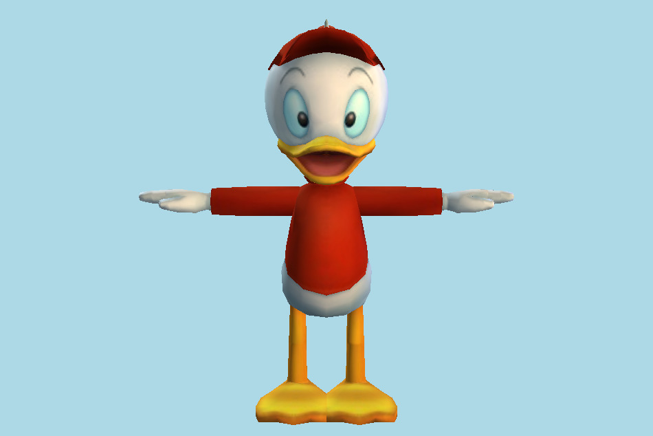 Kingdom Hearts 2 Huey Dewey and Louie 3d model