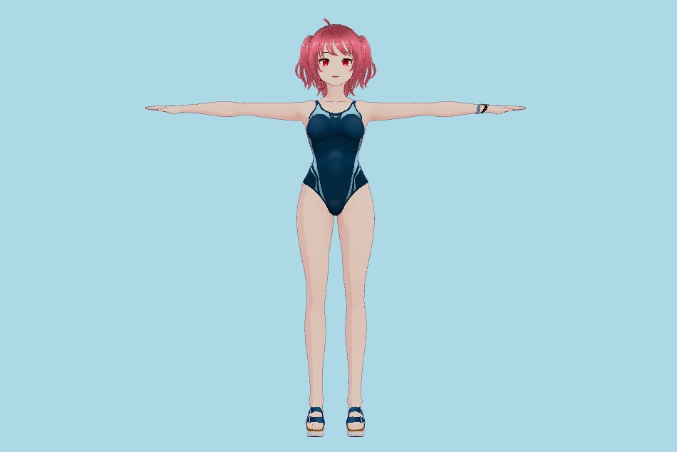 Rin Sekien Swimsuit 3d model