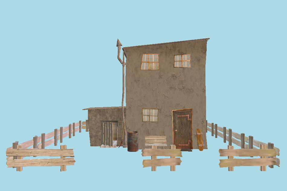 Farm House Cartoon Style 3d model