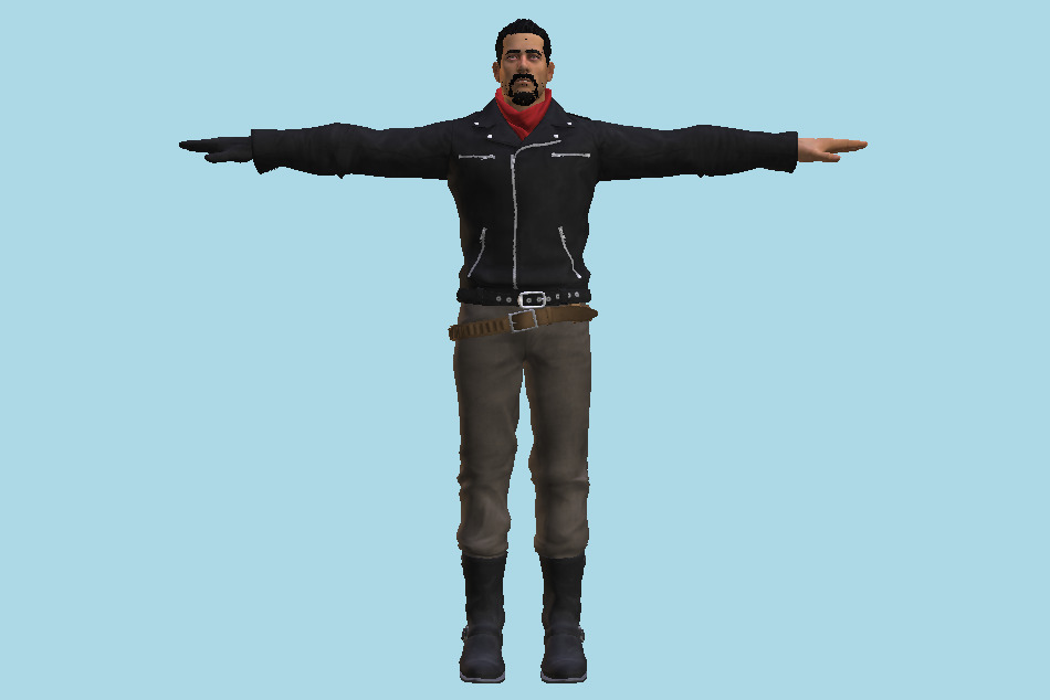 Tekken 7 Negan Default Jacket 3d model