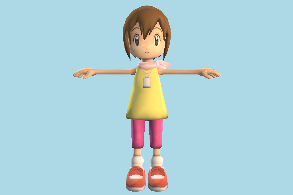Kari Kamiya Digimon 3d model