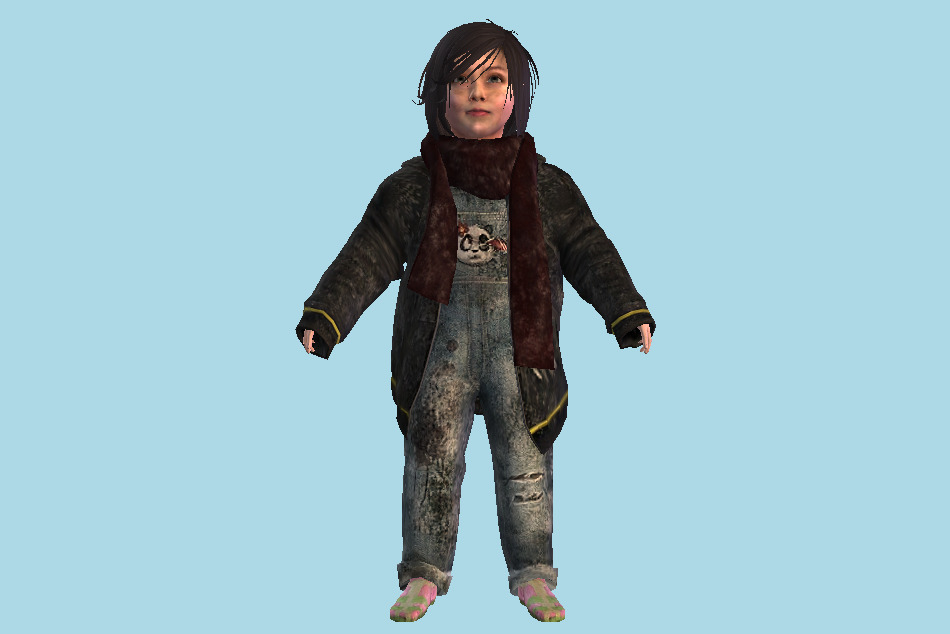 Mei Poor Kid Girl 3d model