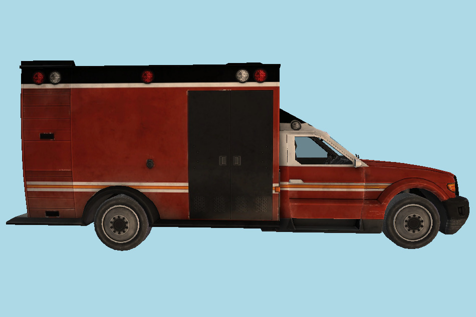 Fire Department Car 3d model