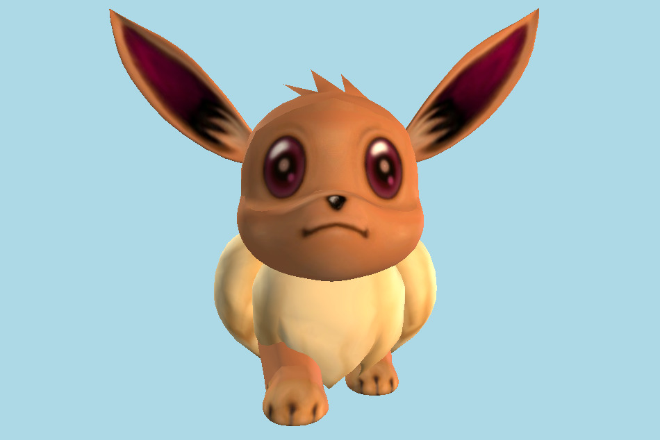 Super Smash Bros. Melee Eevee Trophy 3d model