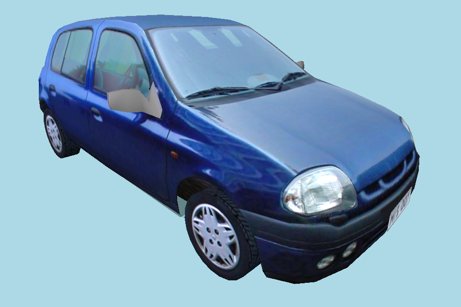 Low-poly Hatchback Car 3d model