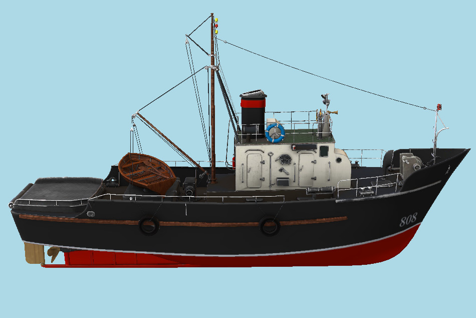 Fishing Boat 3d model