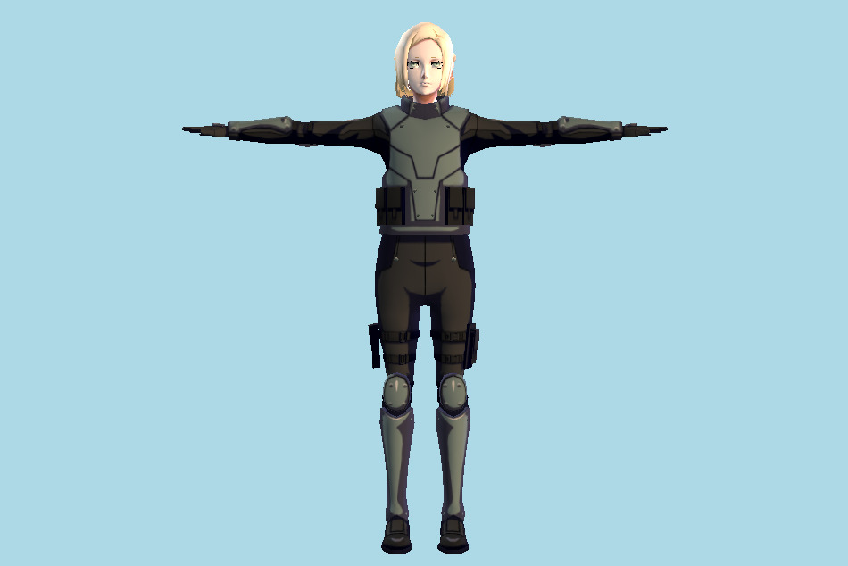 Akira Armor Girl 3d model