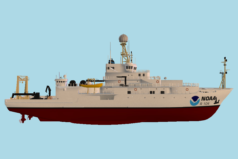 NOAA Ocean Atmosphere Research Vessel 3d model