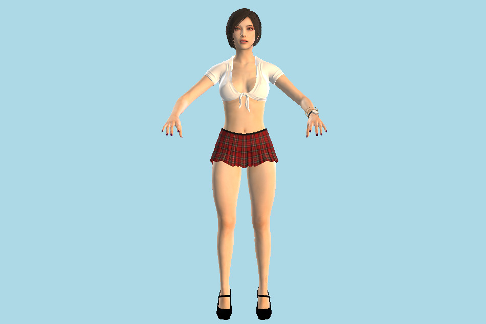 Ada School Girl 3d model