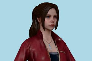 Claire Resident-Evil, RE, resident, evil, woman, female, people, human, xna, characters, rigged