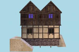 House house, home, building, medieval, build, apartment, flat, residence, domicile, structure