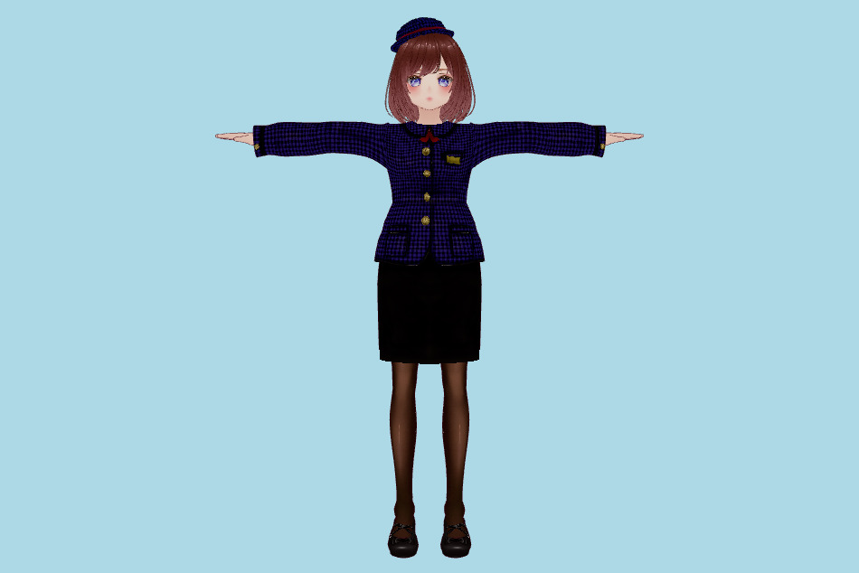 VRM Girl 3d model