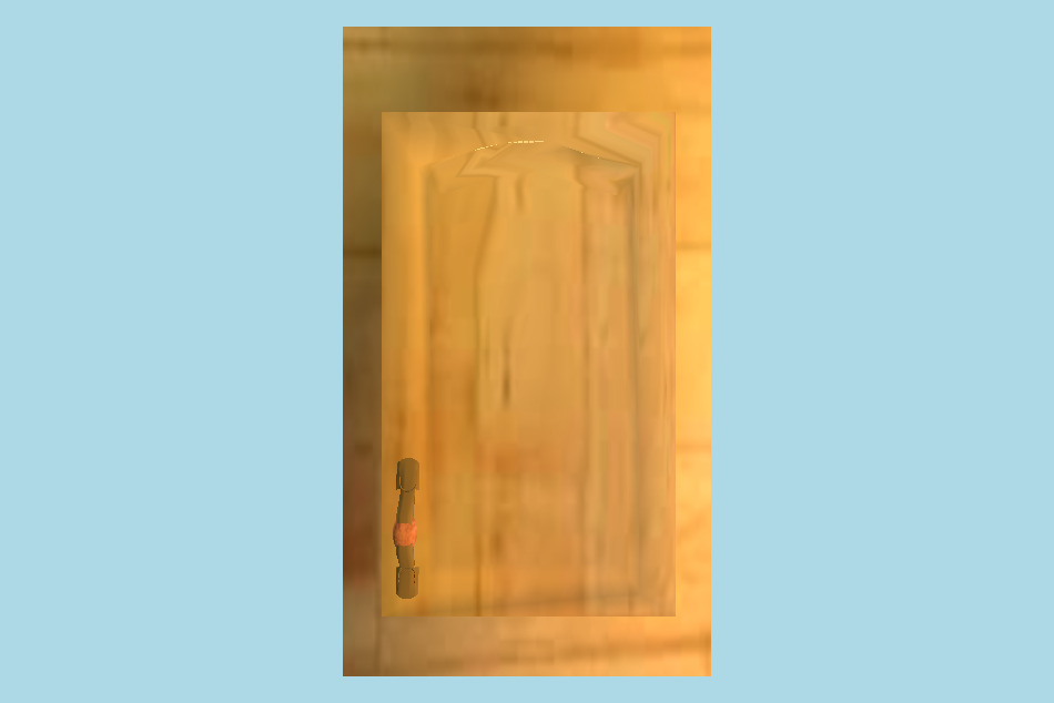 Kitchen Upper Cabinet 1 Door 3d model
