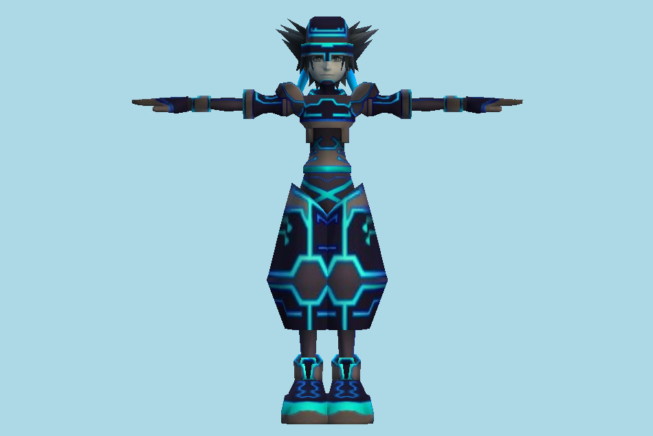 Kingdom Hearts 2 Sora Tron Space Paranoids 3d model