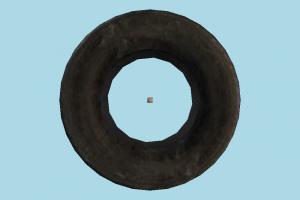 Tire of a Car tire, wheel, wheels, car-parts, car, parts, low-poly