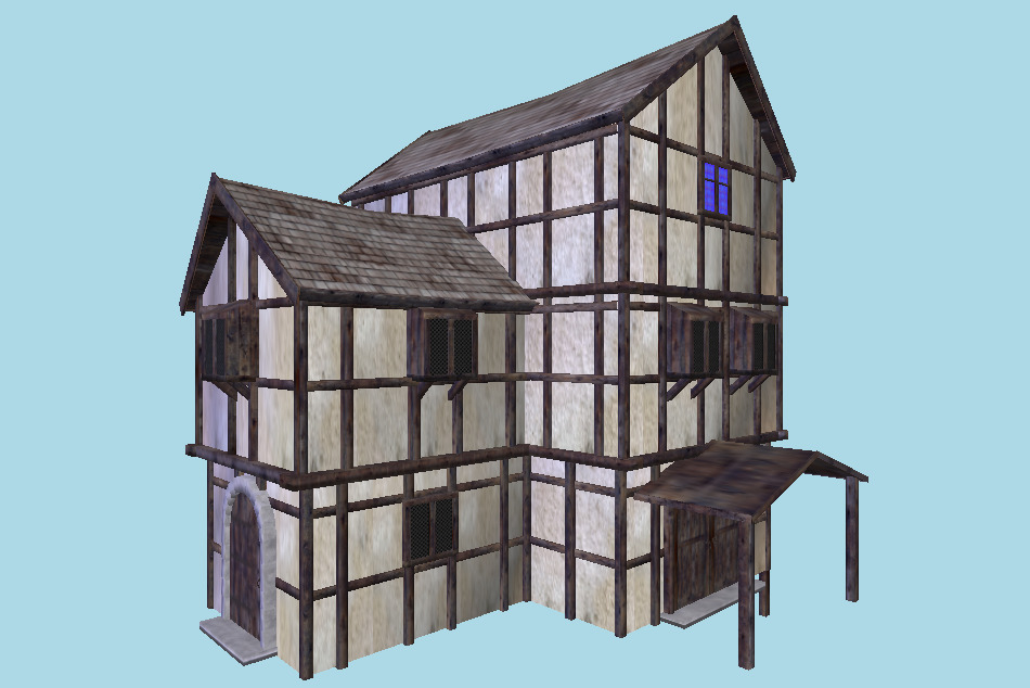 Modular Medieval House 3d model