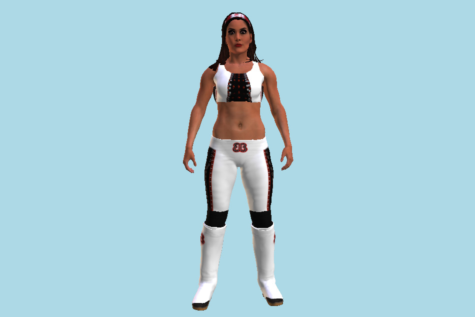 Brie Bella WWE 2K17 Female Wrestler Superstar Girl 3d model