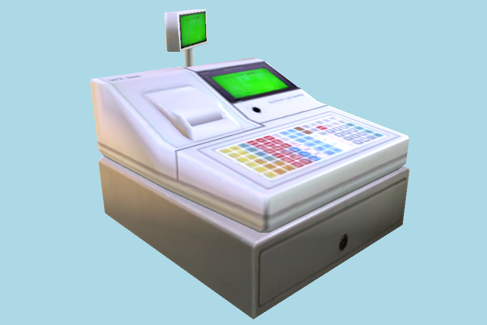 Cashier Register 3d model