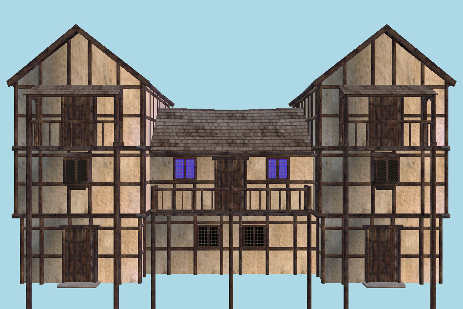 Modular Medieval House 3d model