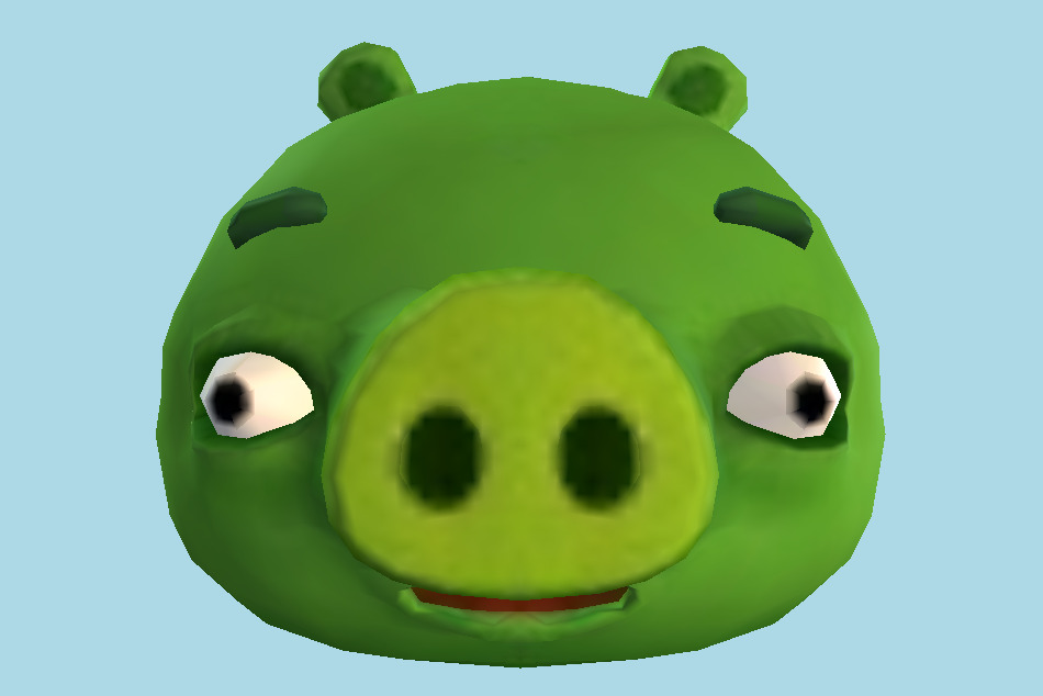 Angry Birds Go! Minion Pig Head 3d model