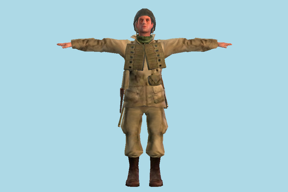 Tony Hawk`s Underground 2 Call of Duty Soldier 3d model