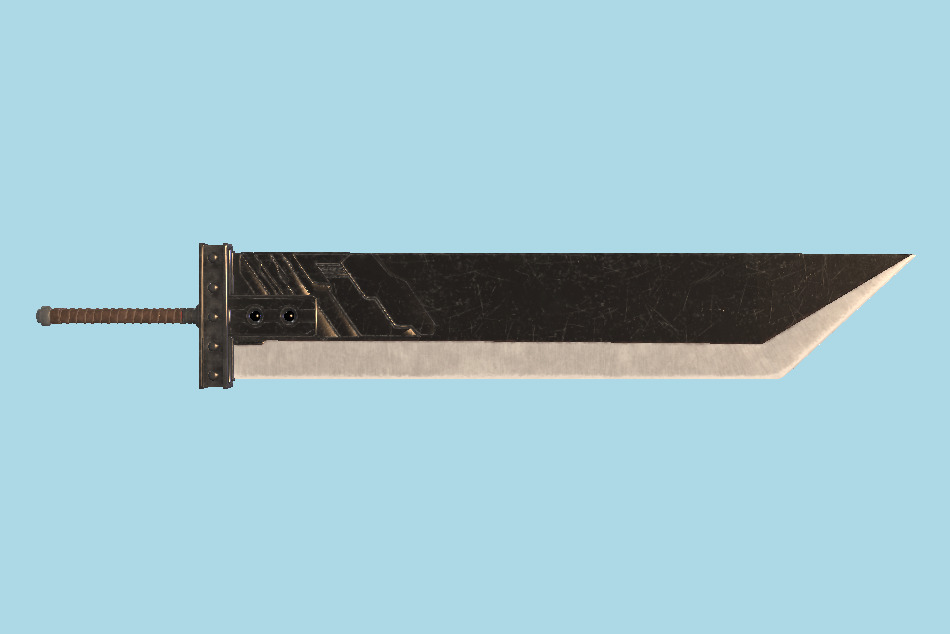 Final Fantasy 7 Remake - FFVII Cloud Strife Weapon Sword 3d model