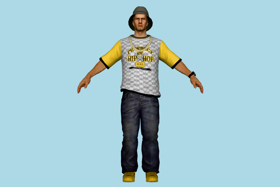 Chuck Greene Hip Hop Outfit 3d model