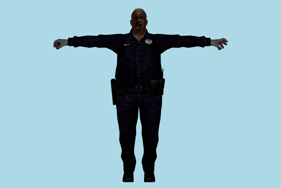 Zombie Police 3d model