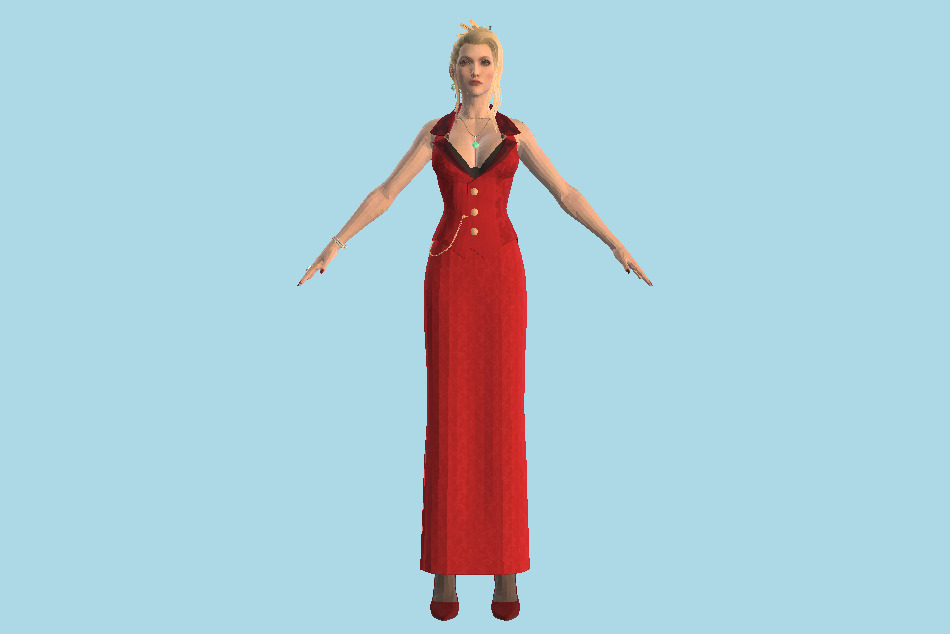 Final Fantasy 7 Remake - FFVII Scarlet 3d model