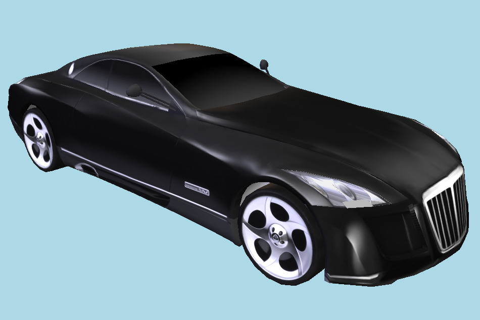 Low Poly Maybach Car 3d model