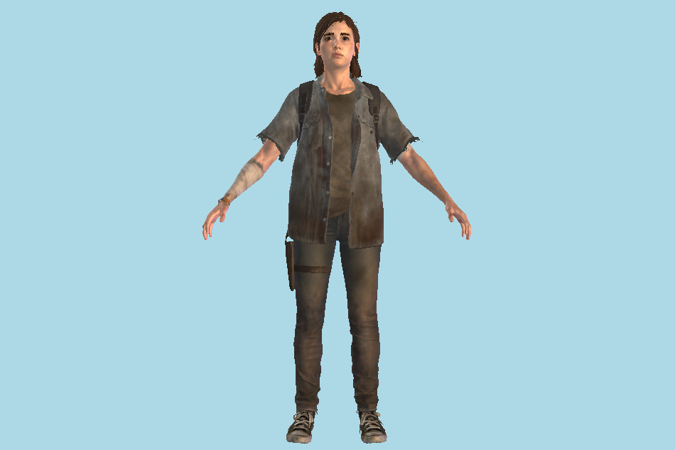 TLOU 2 Ellie Seattle 3d model