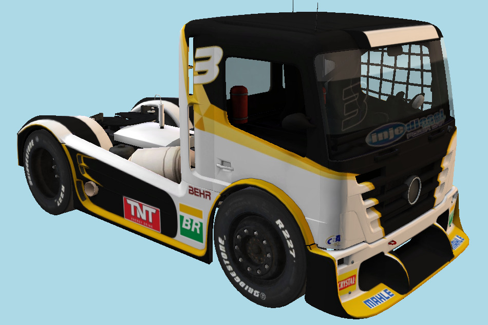 Mercedes-Benz ABF Mannheim-Baden Racing Truck 3d model