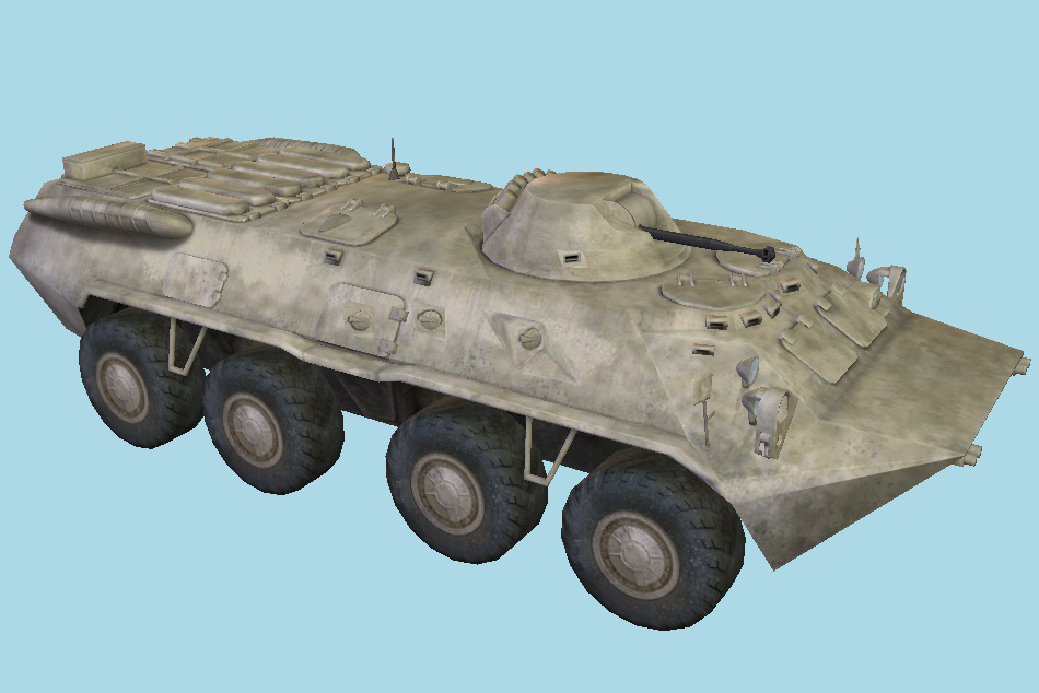 BTR-80 Tank 3d model