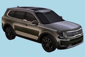 Kia Telluride Car kia, car, vehicle, carriage, transport, suv, 2020, lowpoly, korean