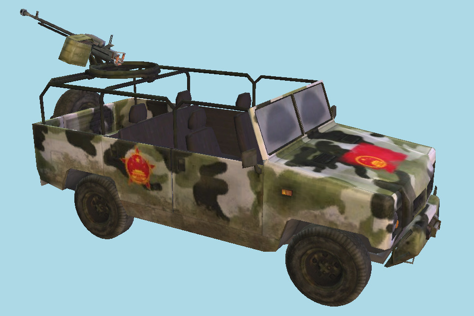 BAW BJ 2022 Leaping Fox Military Car 3d model