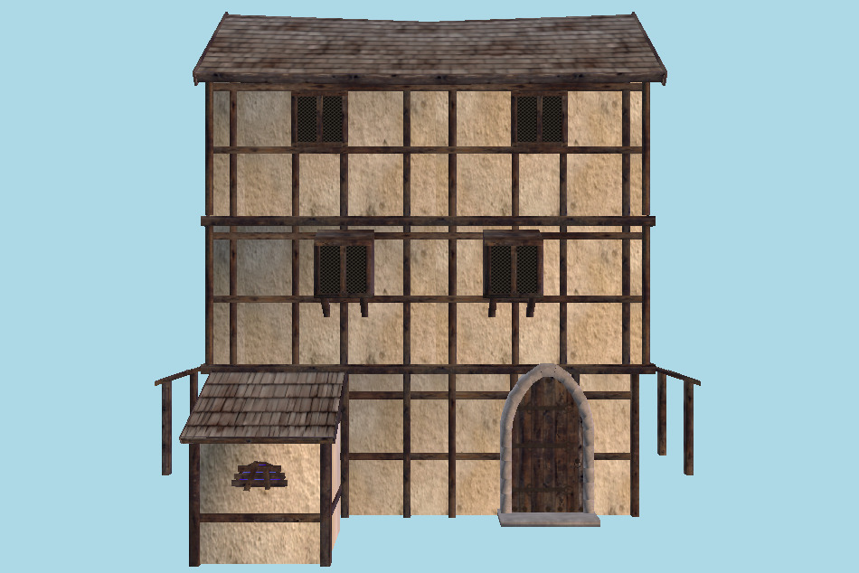 Modular Medieval House 3d model