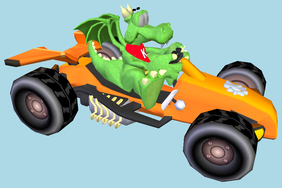 Konqi Driving Car 3d model