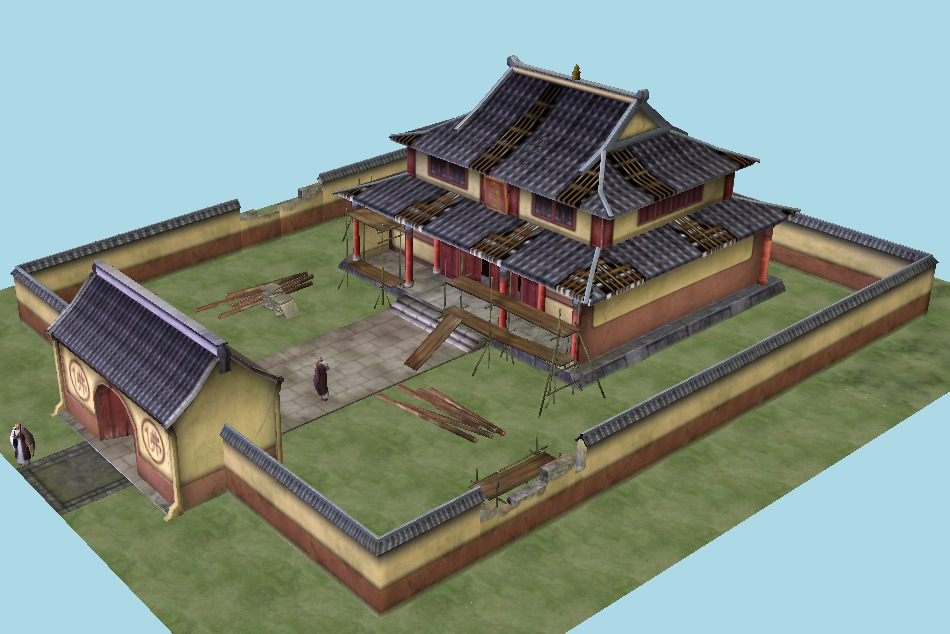 Old Asian Temple 3d model