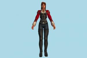 Girl woman, girl, female, lady, people, human, character, cartoon, lowpoly