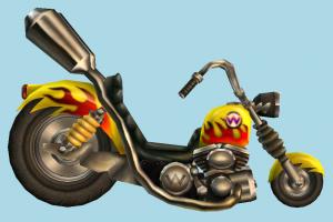 Wario Bike motorbike, bike, motorcycle, motor, cycle, cartoon, sport, sportive, speed, fast, racing, race