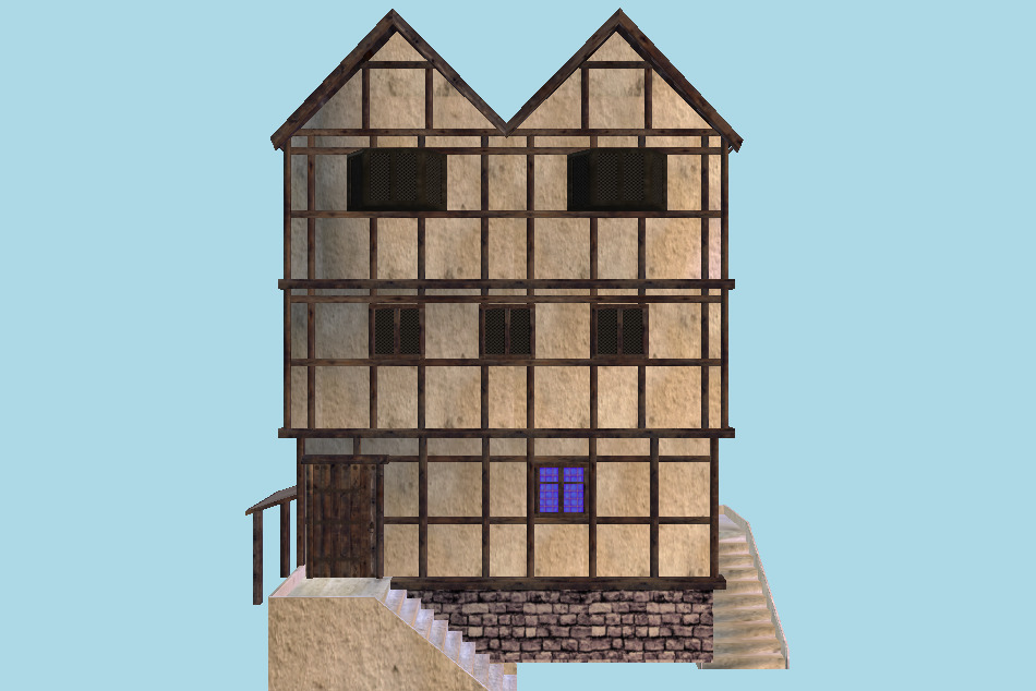 Modular Medieval House 3d model