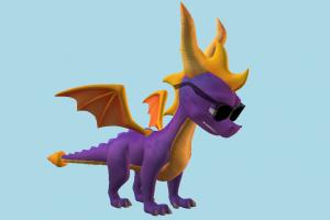 Spyro the Dragon spyro, dragon, monster, animal, animals, cartoon