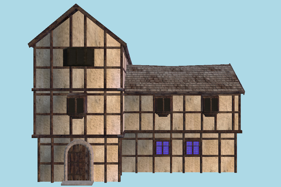 Modular Medieval House 3d model
