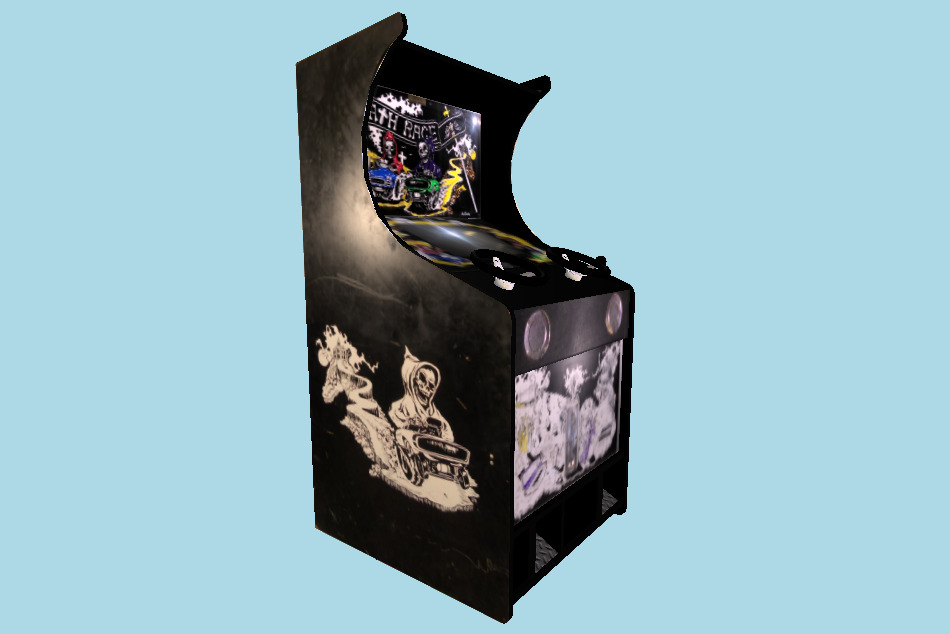Death Race Upright Arcade Machine 3d model