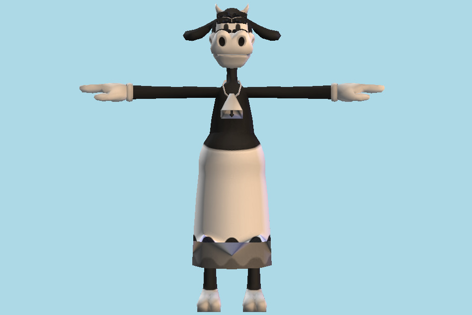 Kingdom Hearts 2 Clarabelle Cow 3d model