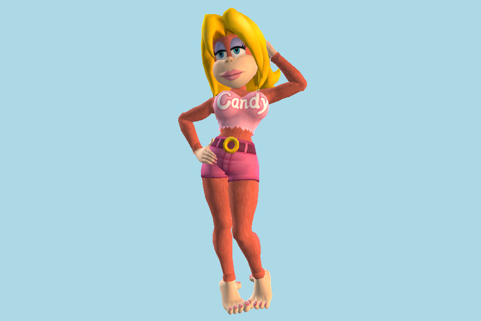 Super Smash Bros. Brawl Candy Kong Trophy 3d model