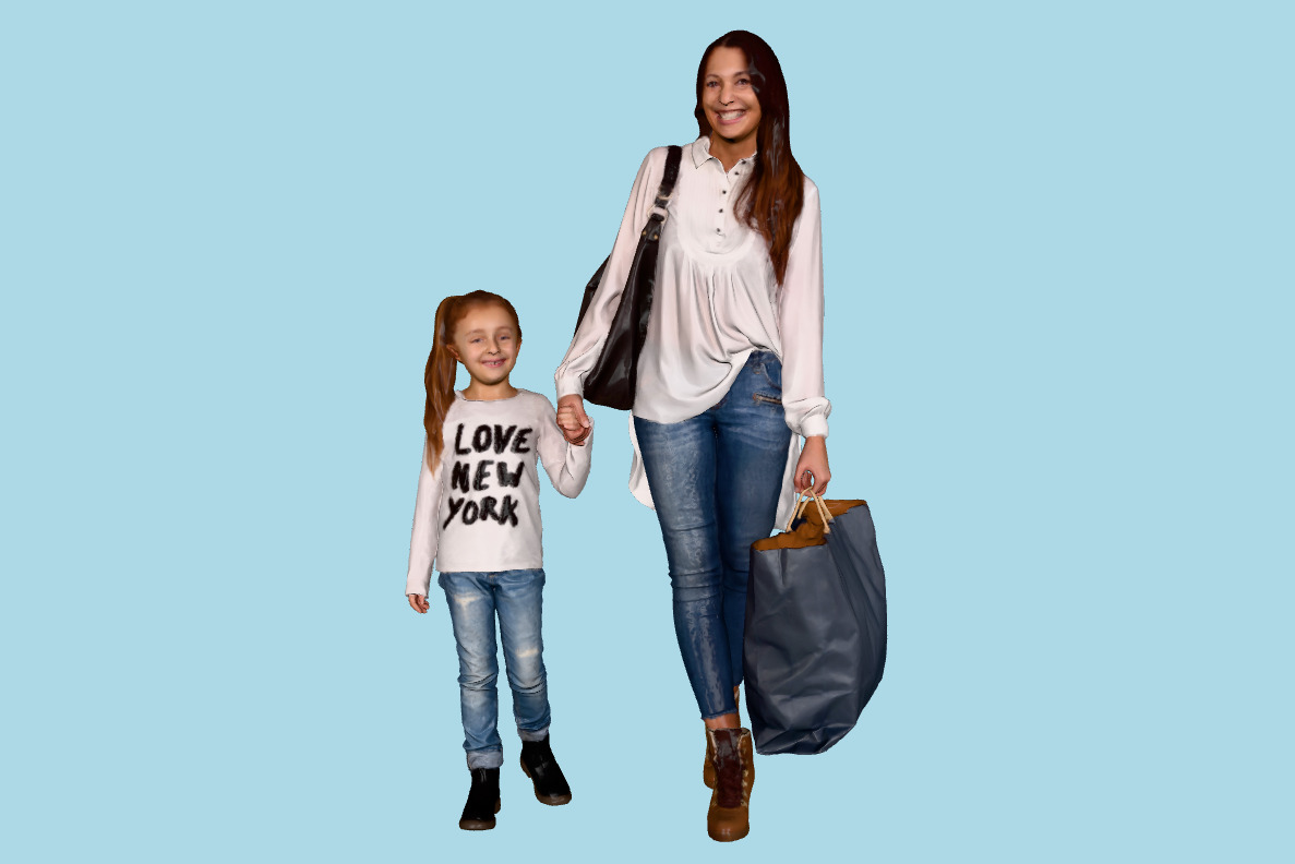 Family Jennifer & Kylie Posed 001 3d model