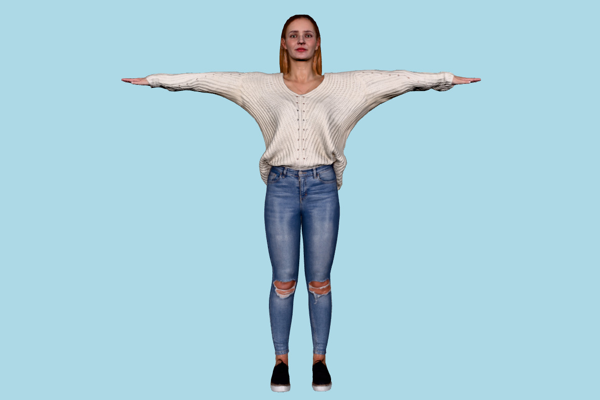Fabienne Casual Female 3d model