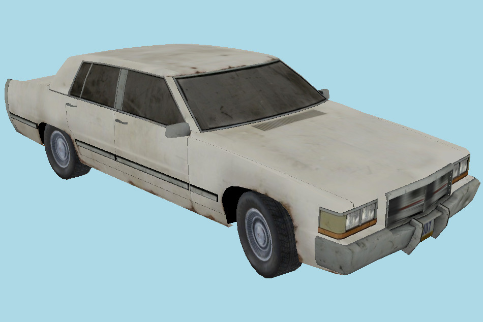Left 4 Dead - Old Sedan Car 3d model